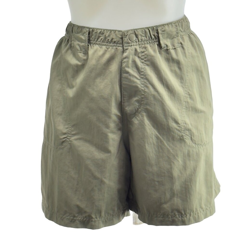 COLUMBIA Men's Shorts Olive Cargo Pockets Nylon Performance Size XL
